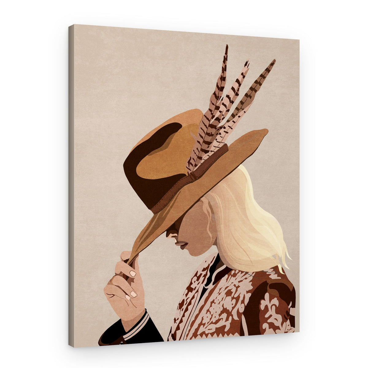Feathered Elegance – Canvas Print