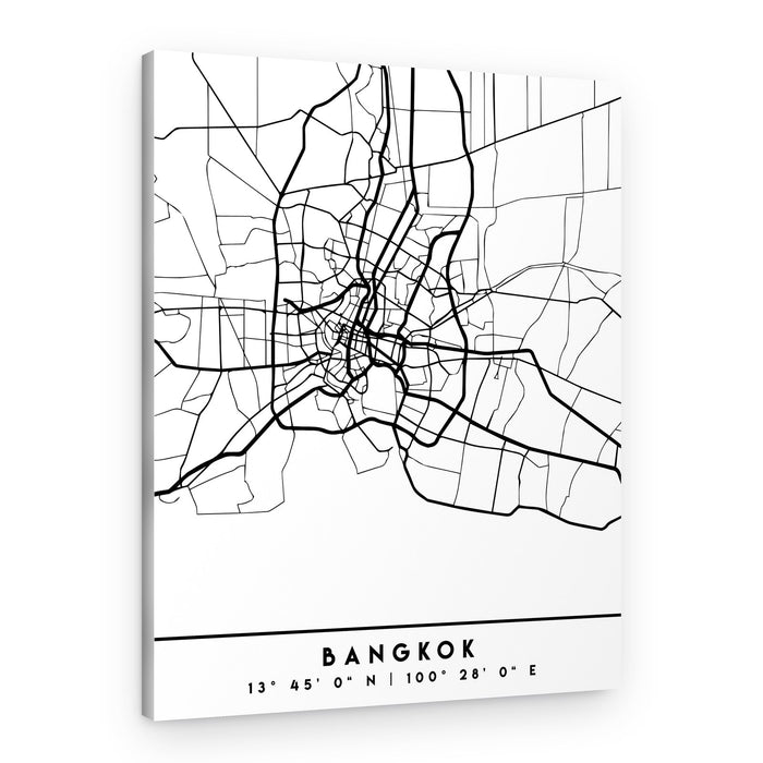 Minimalist Bangkok Map – Canvas Print