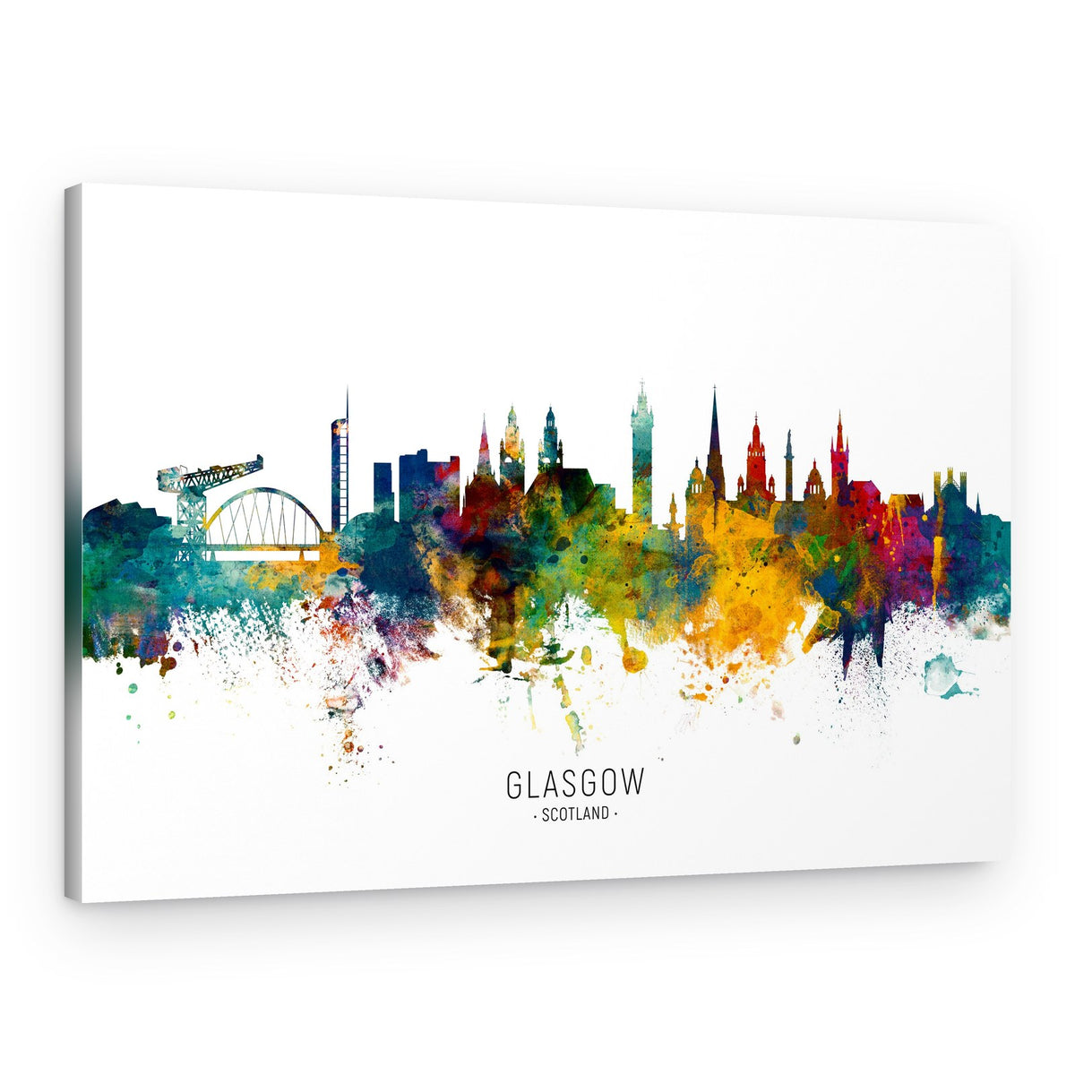 Vibrant Glasgow Skyline – Canvas Print