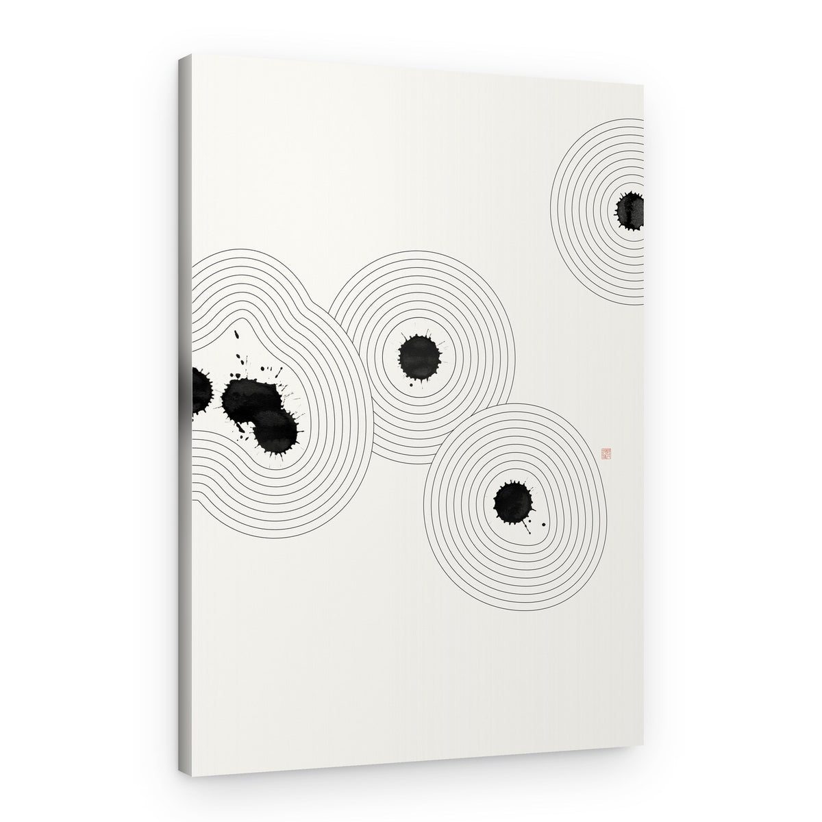 Zen Ink Circles – Canvas Print