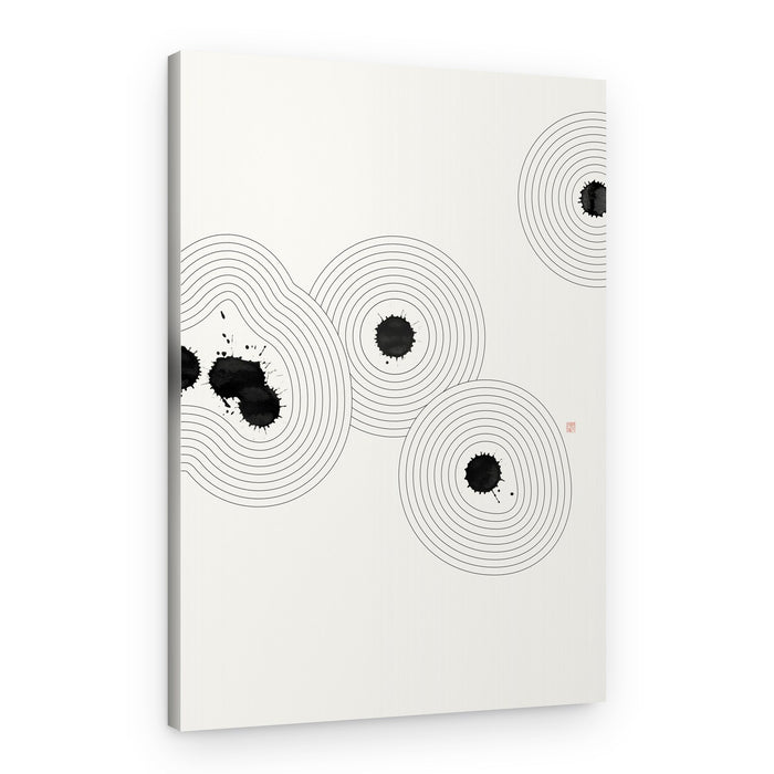 Zen Ink Circles – Canvas Print