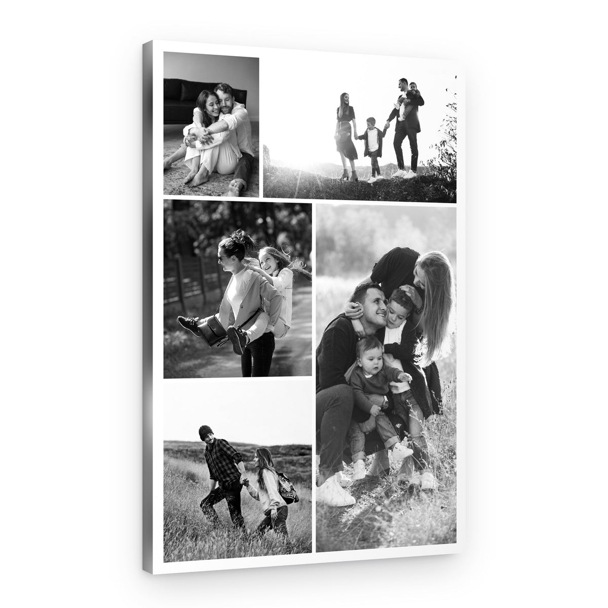 Vertical Montage Collage Custom – Black and White Canvas Print – Canvas Print