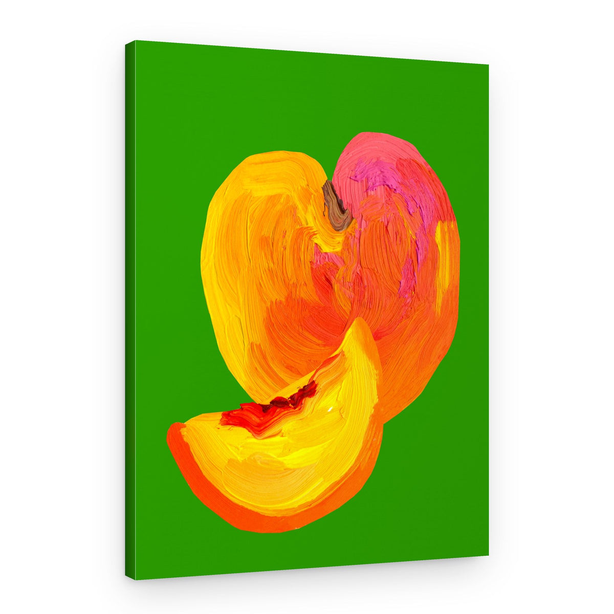 Vibrant Peach Still Life – Canvas Print