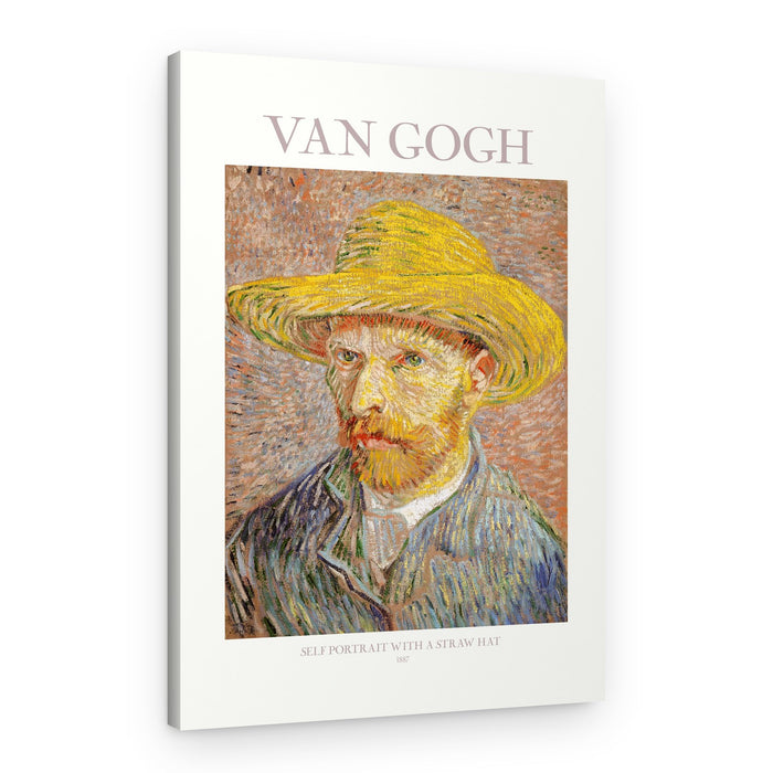 Self Portrait With Straw Hat – Canvas Print