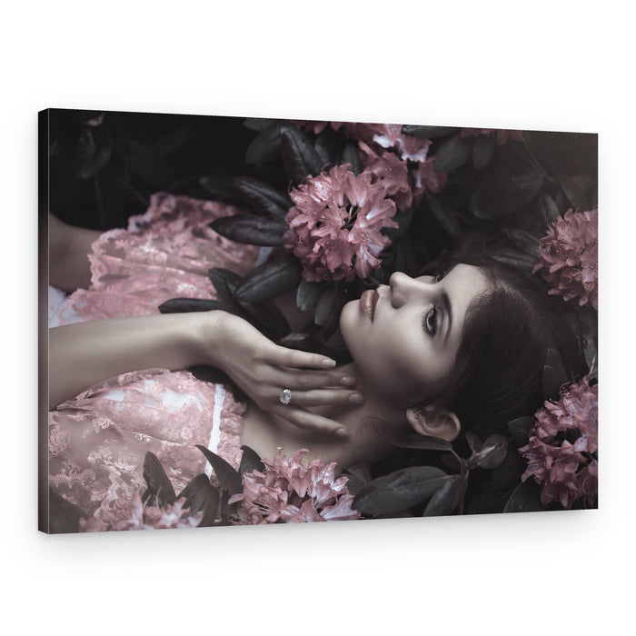 Ethereal Floral Portrait – Canvas Print