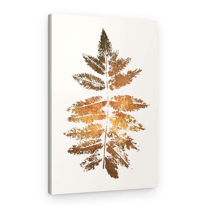 Oak Leaf Print (gold) – Canvas Print