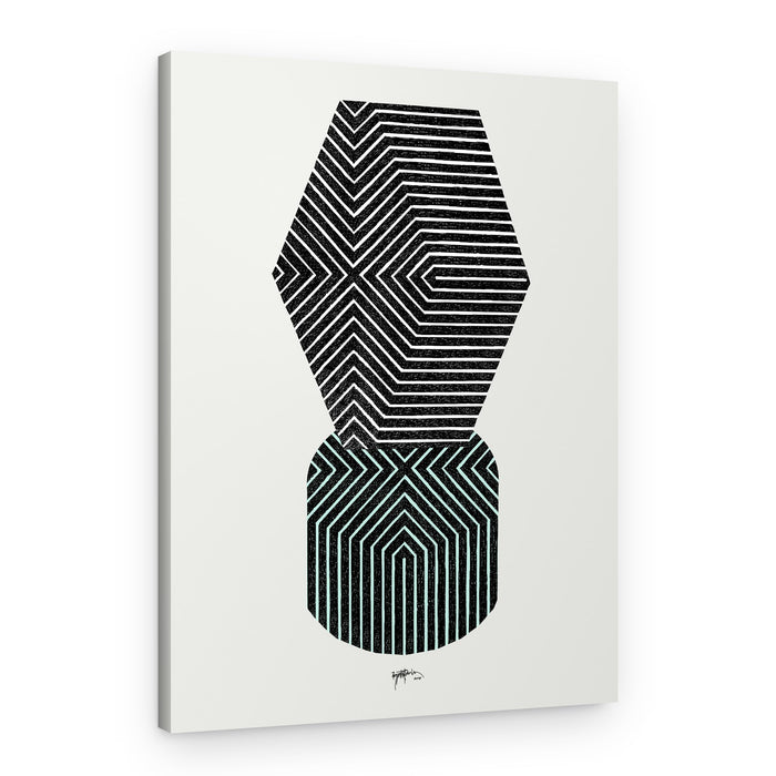 Modern Geometric Stack – Canvas Print