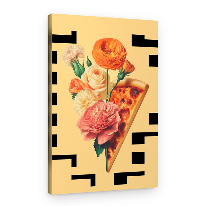 Blooming Pizza Slice – Canvas Print