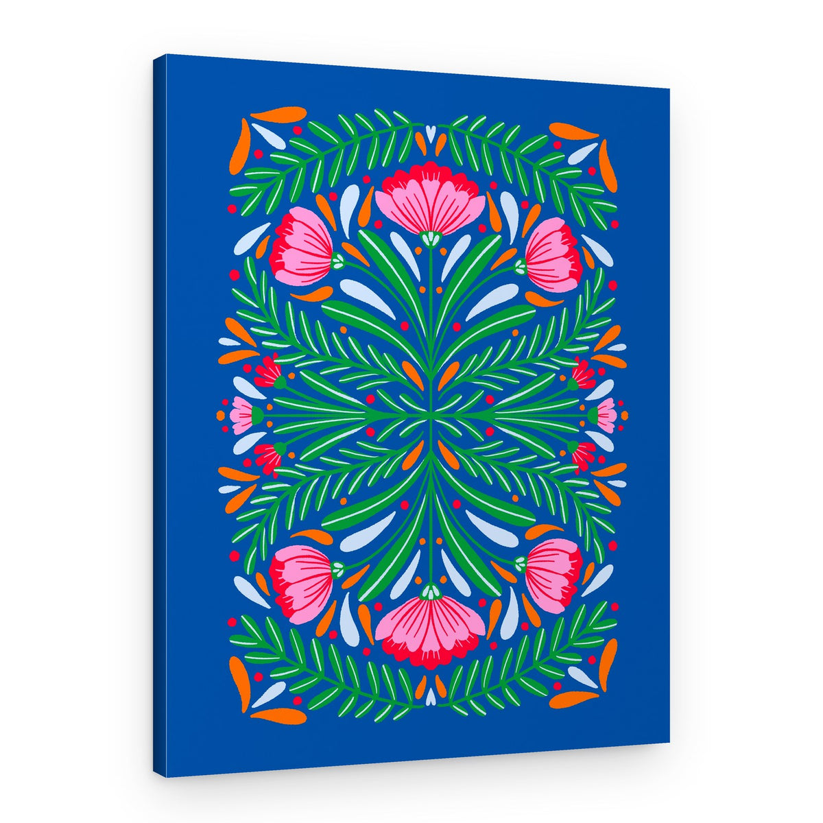 Colorful Floral Symmetry – Canvas Print
