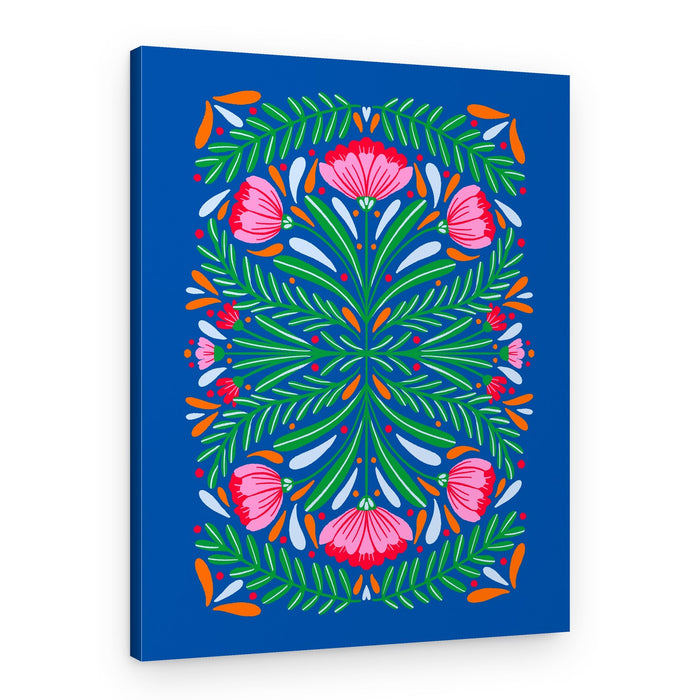 Colorful Floral Symmetry – Canvas Print