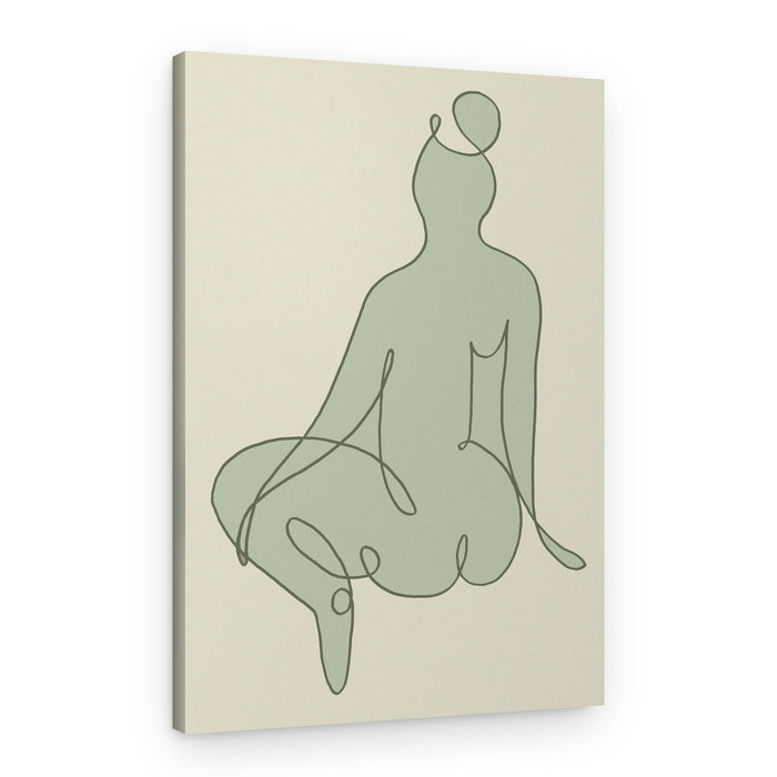Relaxed Minimalist Figure – Canvas Print
