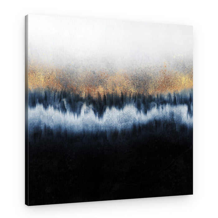 Golden Indigo Flow – Canvas Print
