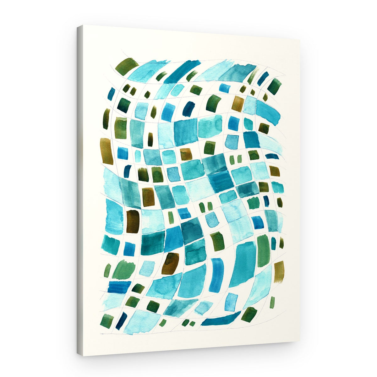 Organic Wavy Grid – Canvas Print