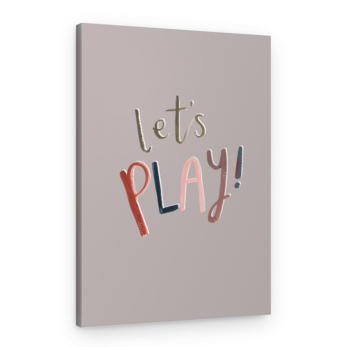 Playful Let's Play – Canvas Print