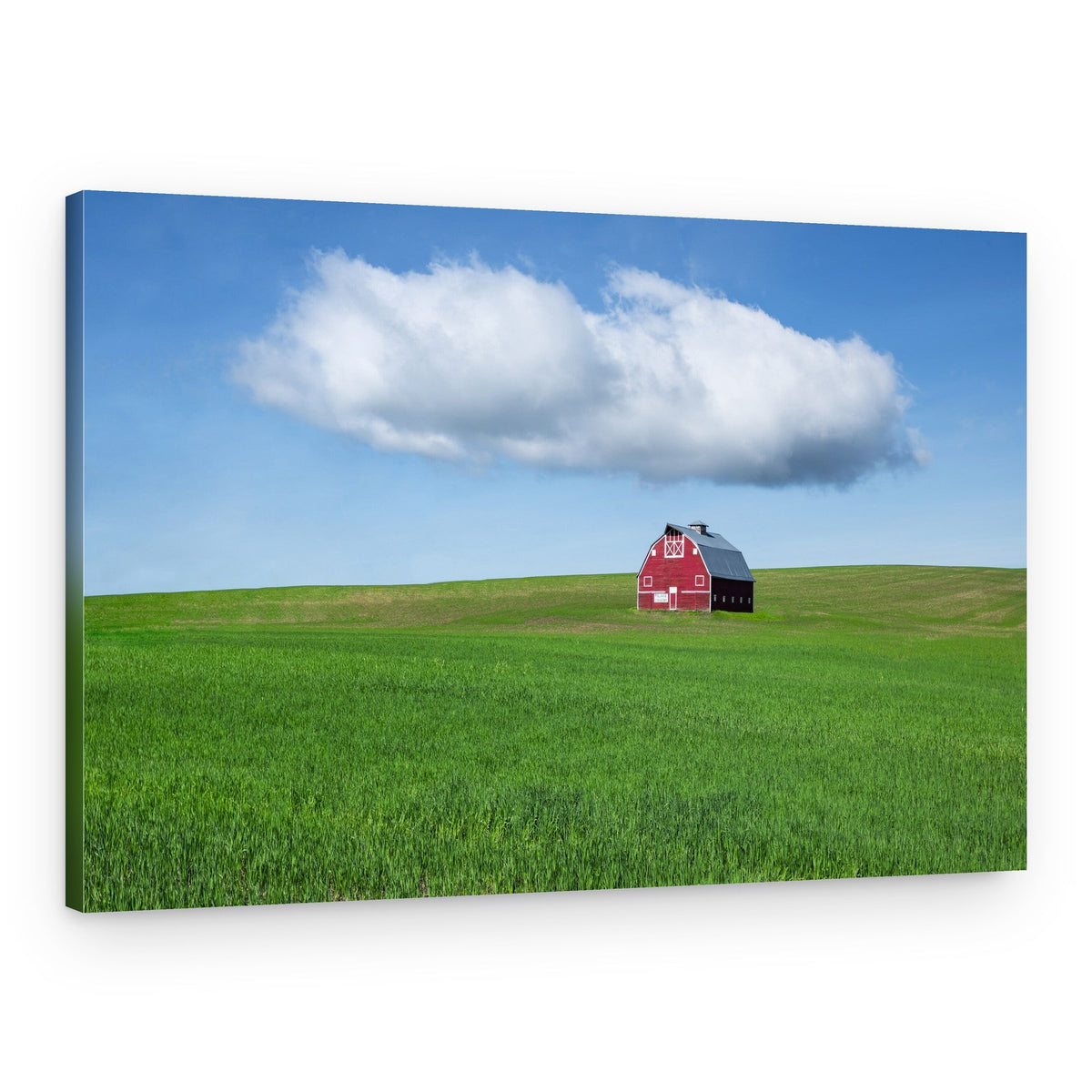 Red Barn Green Field – Canvas Print
