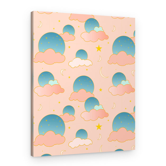 Dreamy Pink Night Sky – Canvas Print