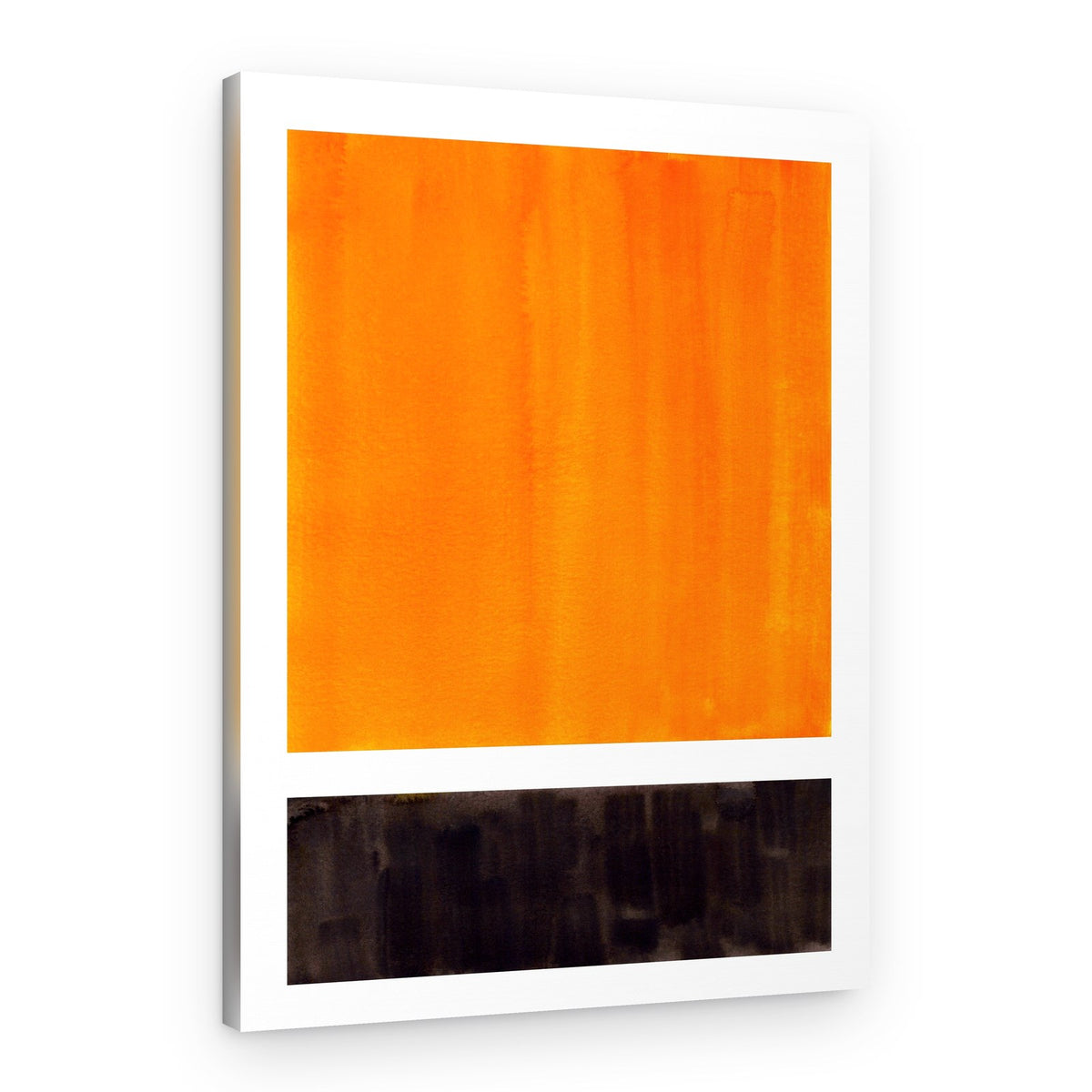 Bold Orange Black Abstract – Canvas Print