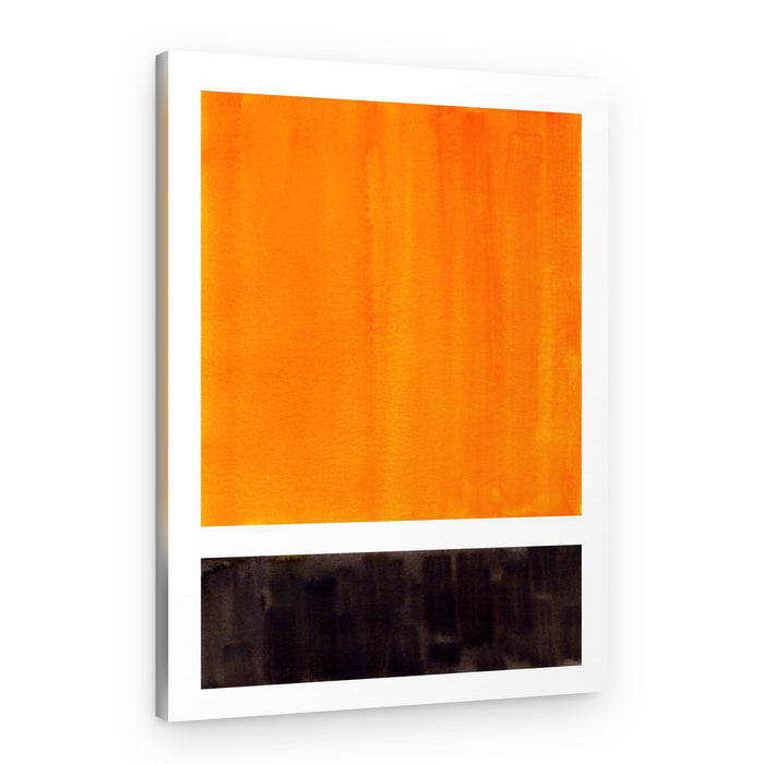 Bold Orange Black Abstract – Canvas Print