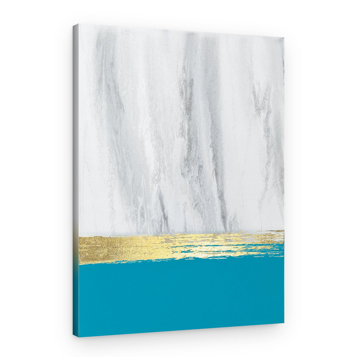 Teal Gold Horizon – Canvas Print