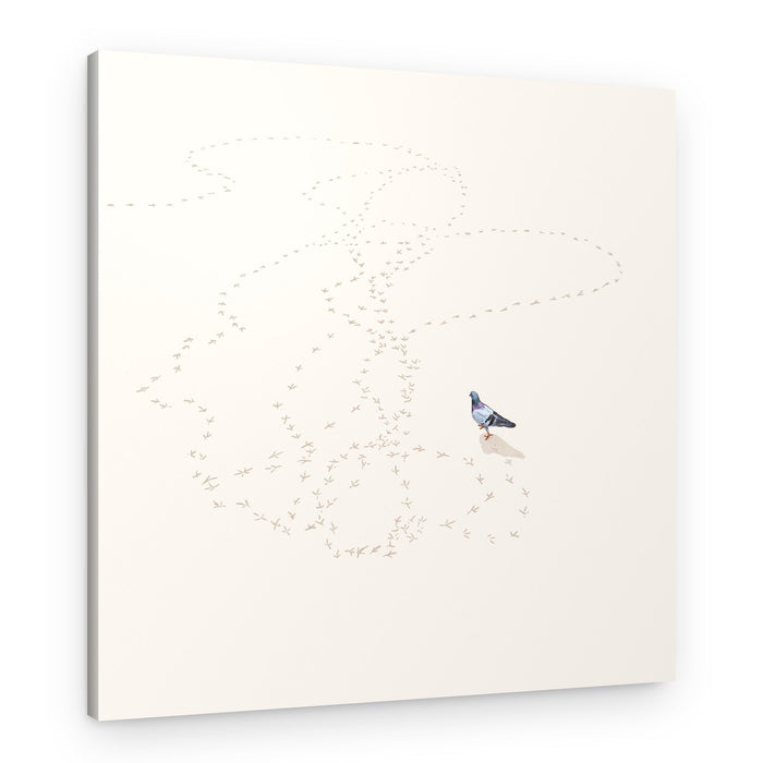 Pigeon Tracks In Sand – Canvas Print