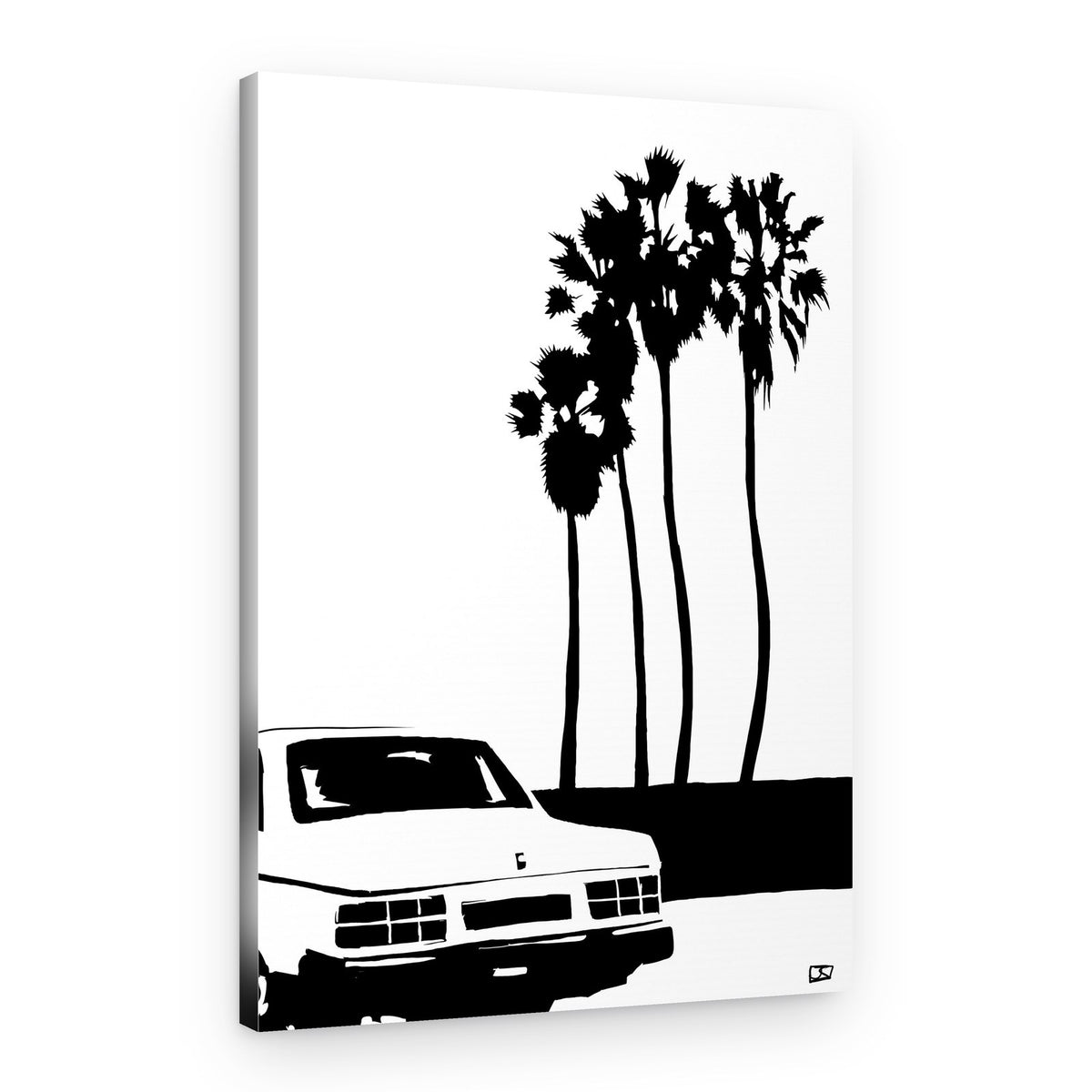 Coastal Drive Palm Trees – Canvas Print