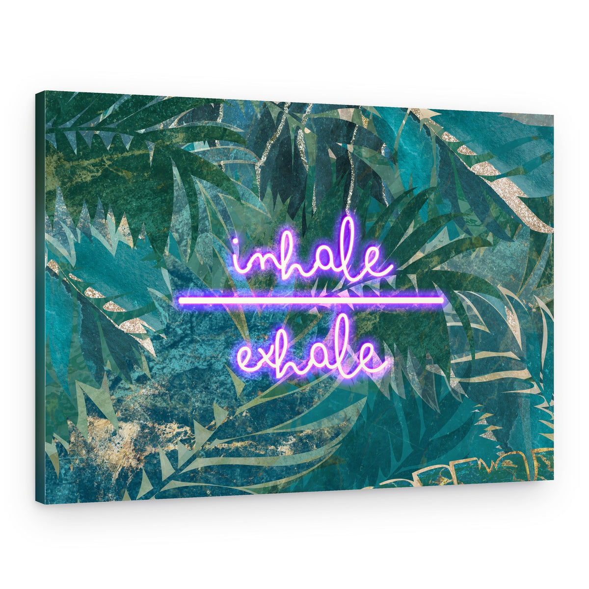 Inhale Exhale Neon Jungle – Canvas Print