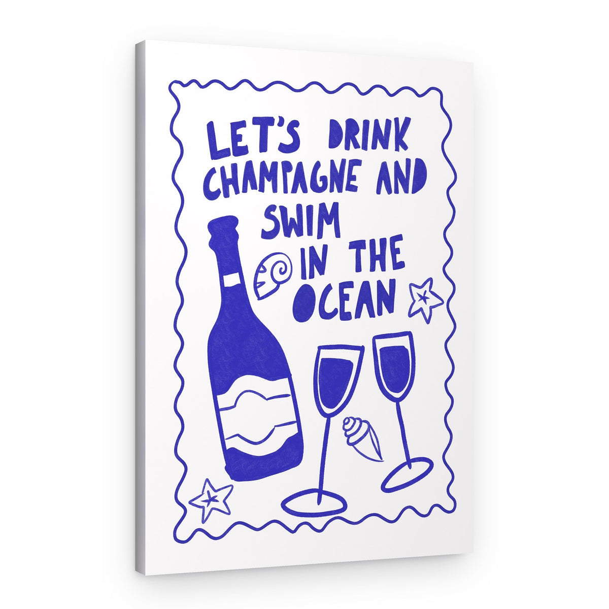 Champagne and Ocean – Canvas Print
