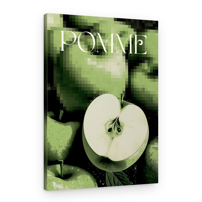 Pixel Apple Still Life – Canvas Print
