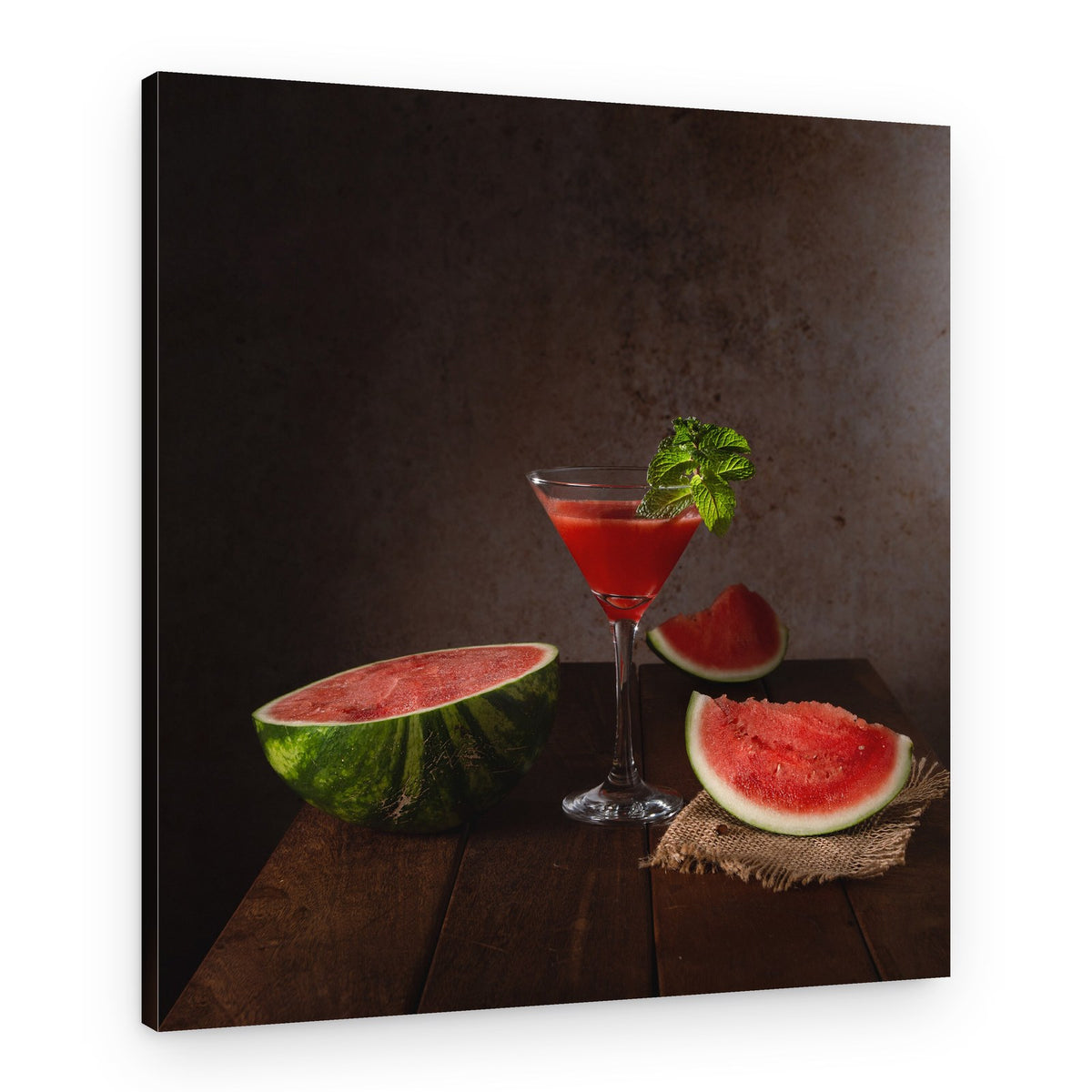 Watermelon Mint Cocktail – Canvas Print