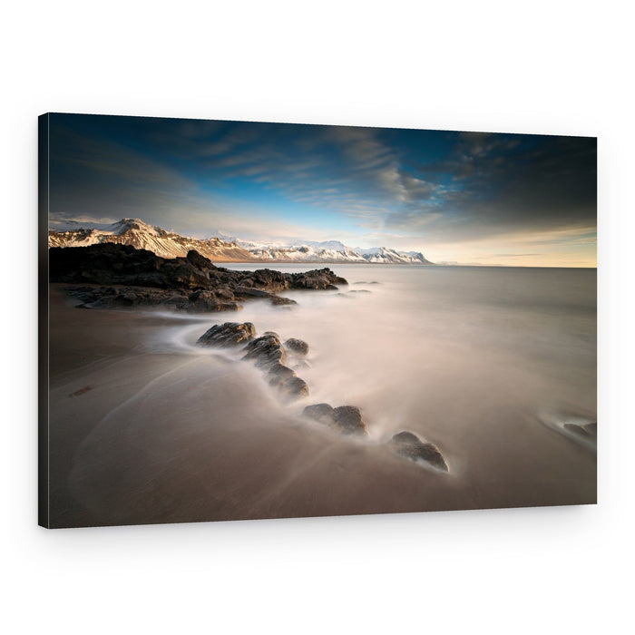 Winter Ocean Rocks – Canvas Print