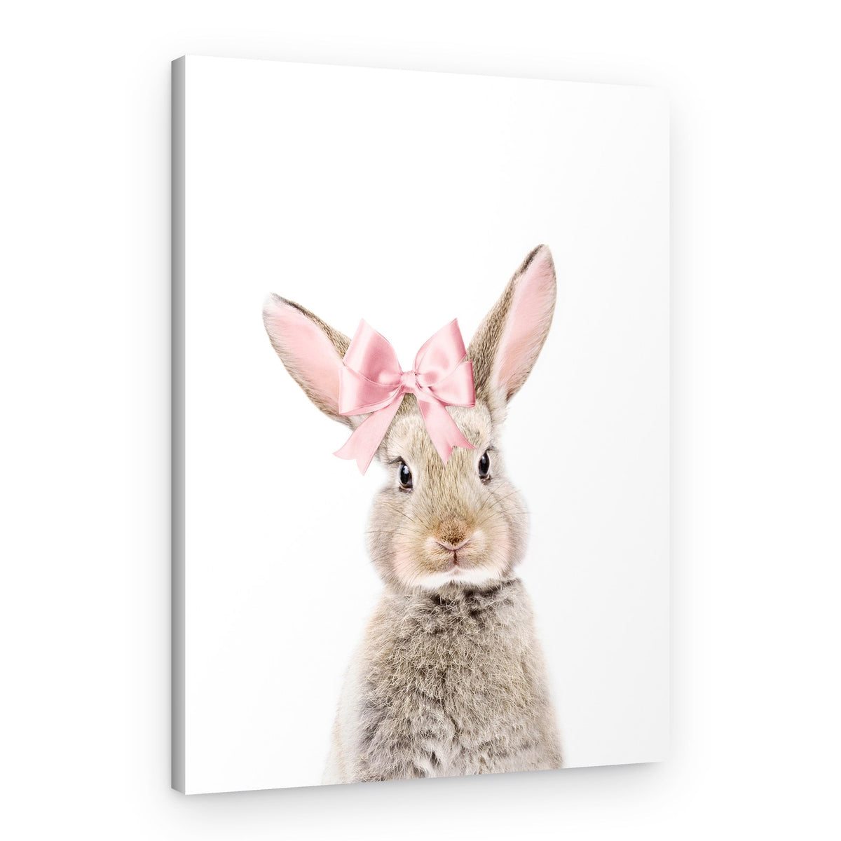 Bunny With a Bow – Canvas Print