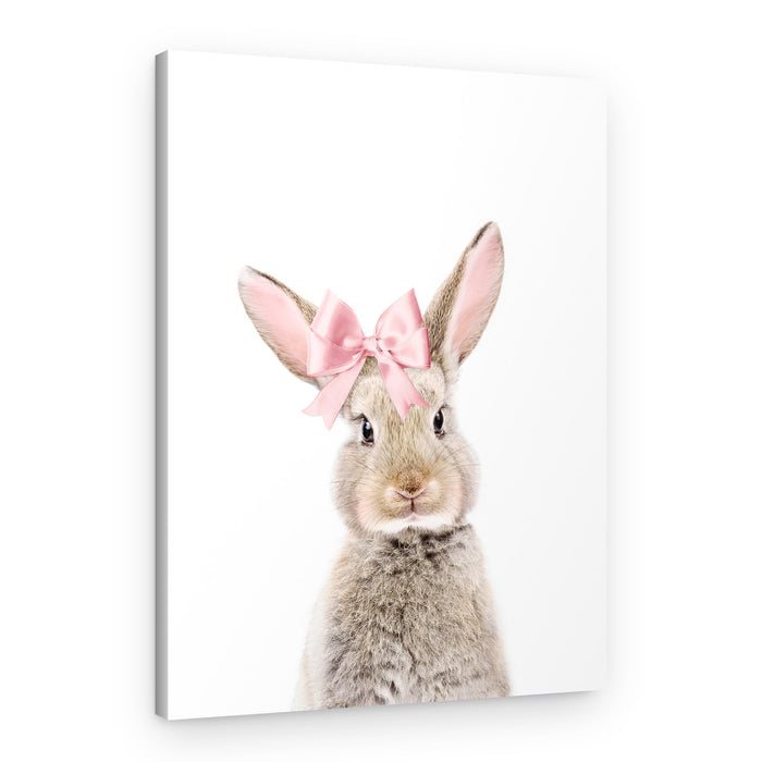 Bunny With a Bow – Canvas Print