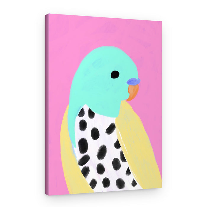 Pink Spotted Bird – Canvas Print
