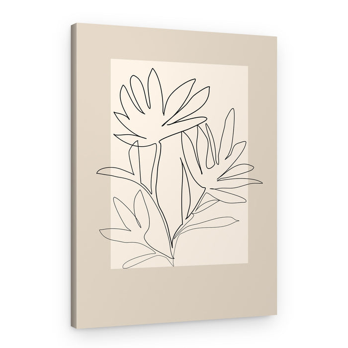Botanical Line Drawing – Canvas Print