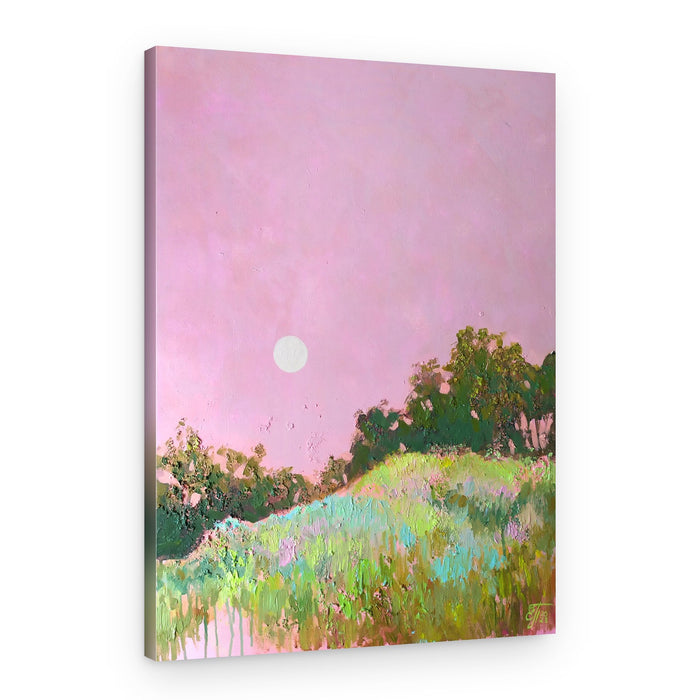 Dreamy Pink Green Hills – Canvas Print