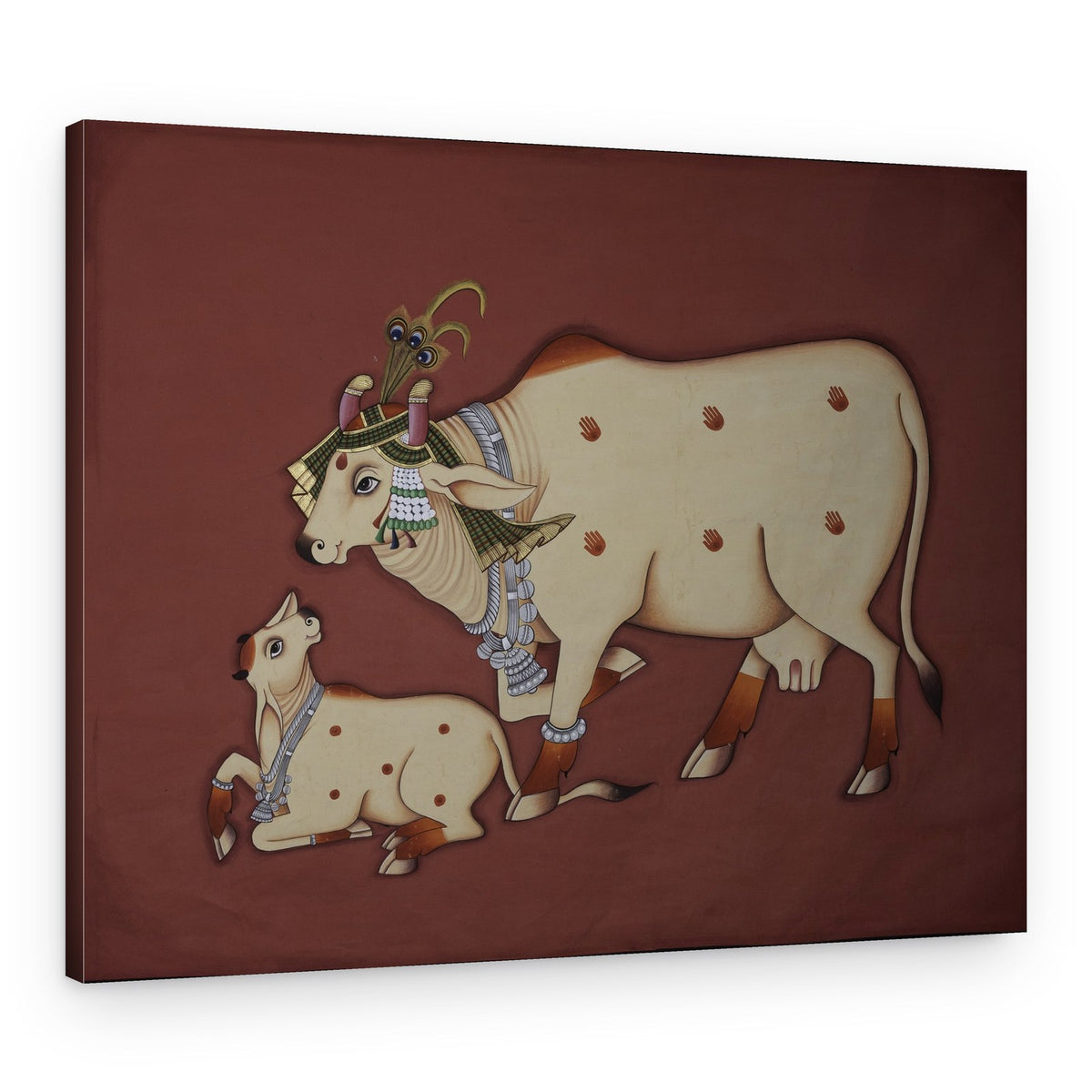 Sacred Cow and Calf – Canvas Print