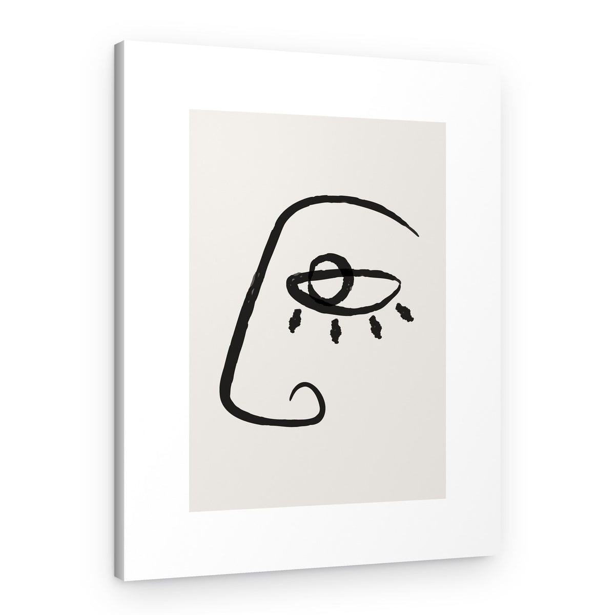 Abstract Line Face – Canvas Print
