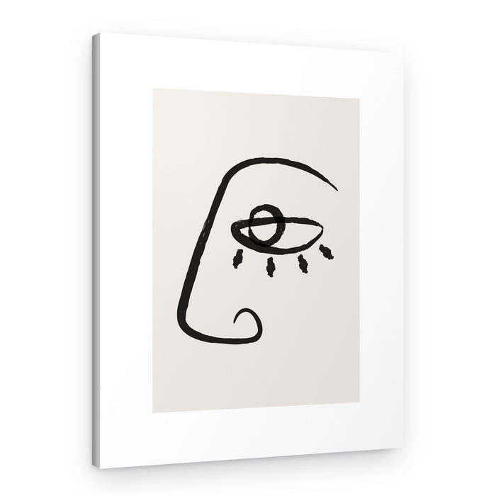 Abstract Line Face – Canvas Print