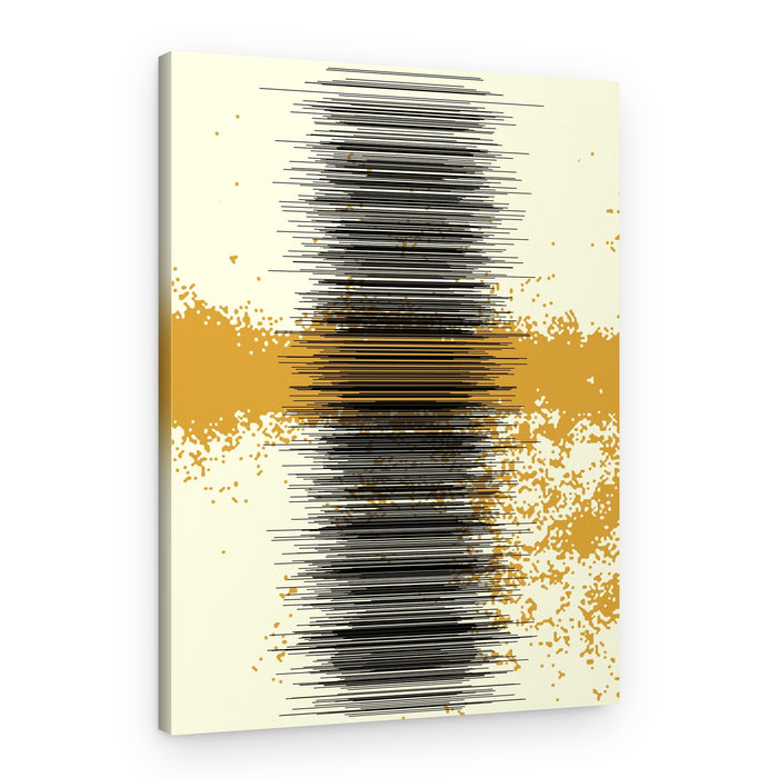 Golden Lines Abstract Design – Canvas Print