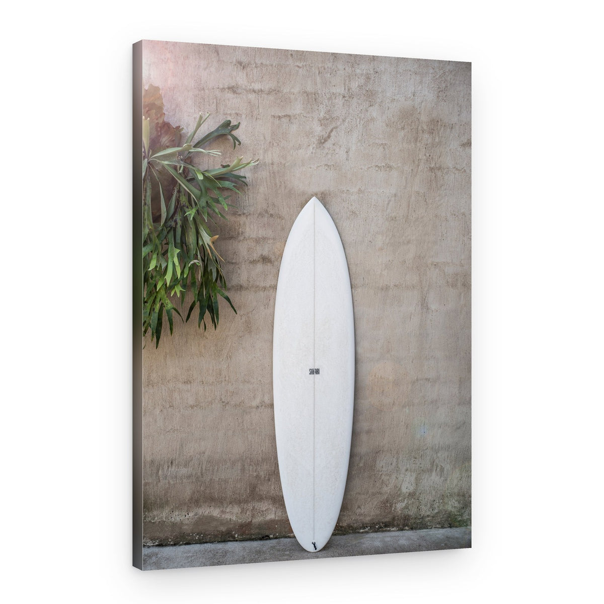 White Surfboard – Canvas Print