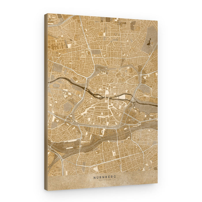 Vintage Nuremberg Map – Canvas Print