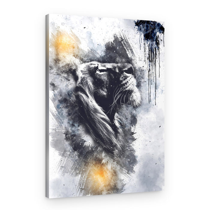 Majestic Roaring Lion – Canvas Print