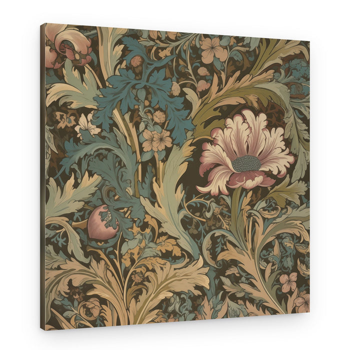 Dark Floral Elegance – Canvas Print
