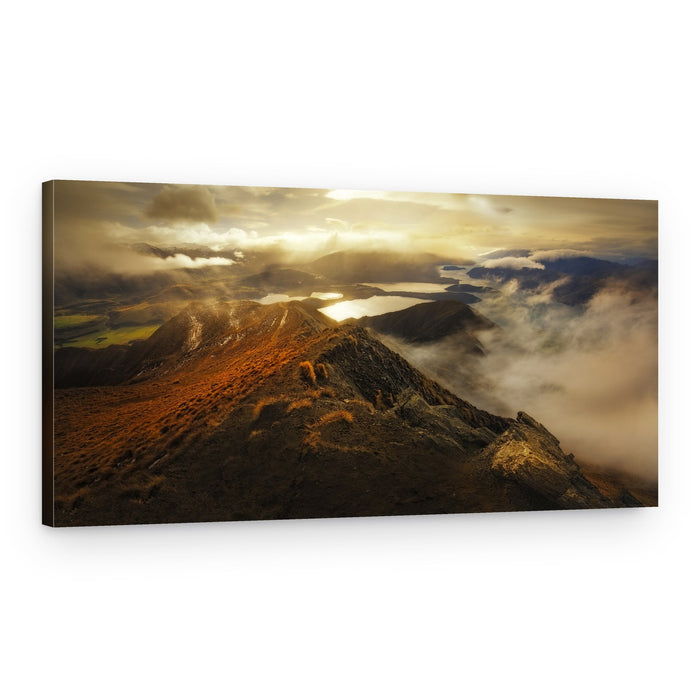 Golden Mountain Ridge View – Canvas Print