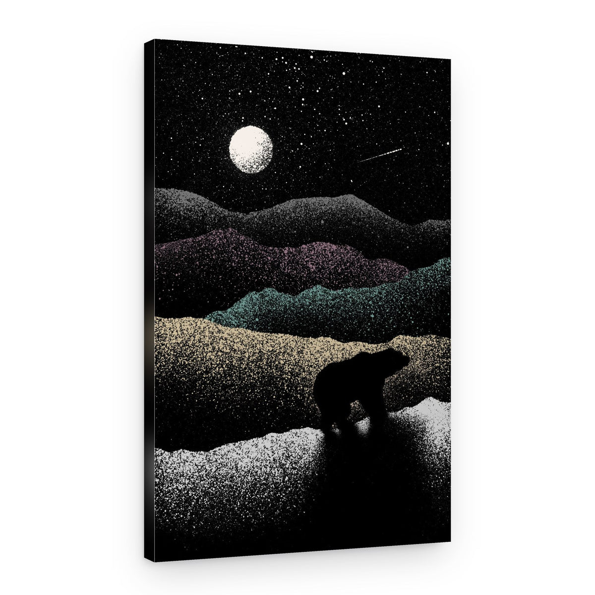 Bear Under Starry Night – Canvas Print