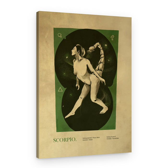 Scorpio Zodiac Woman – Canvas Print