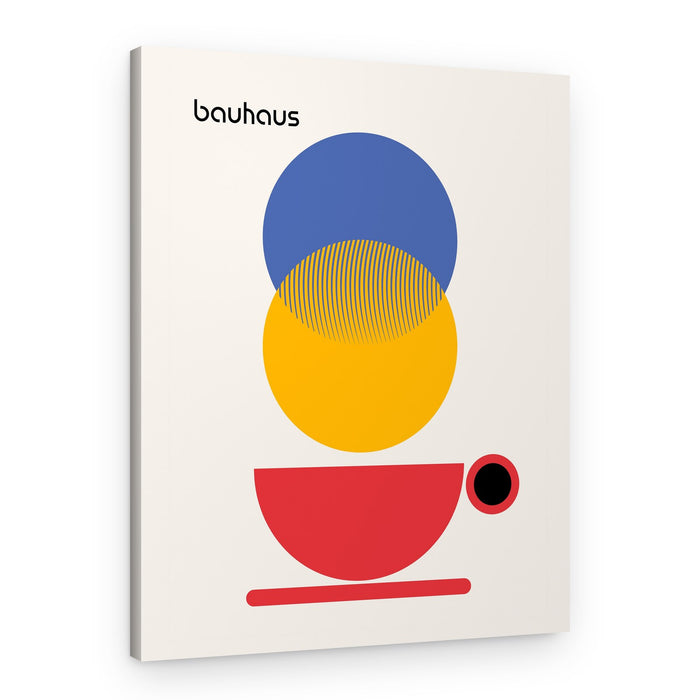 Bauhaus Coffee Circles – Canvas Print