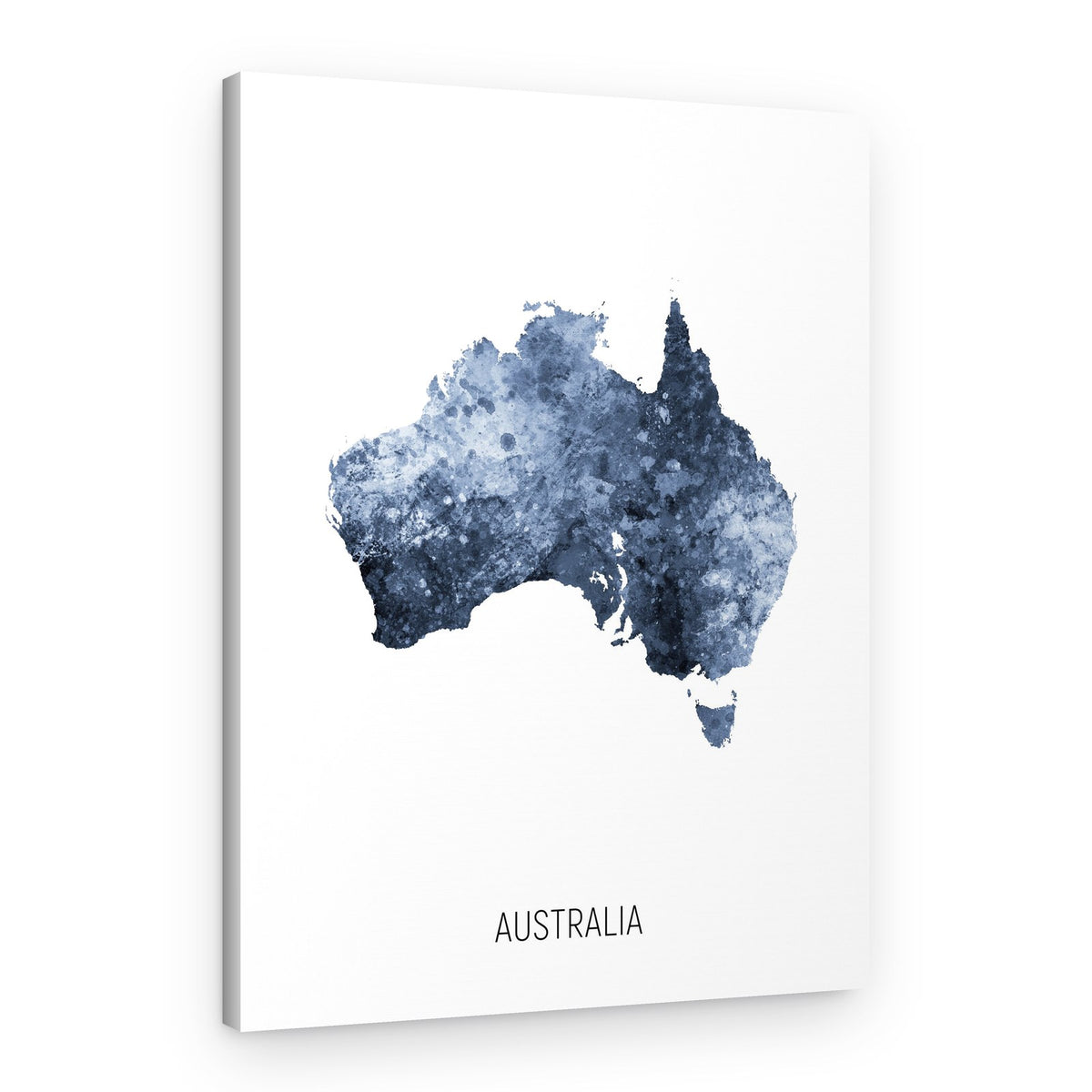 Indigo Australia Map – Canvas Print