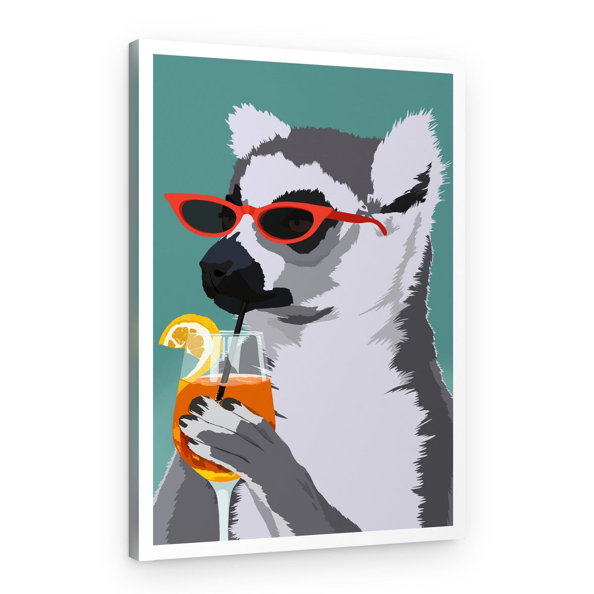 Lemur Summer Vibes – Canvas Print
