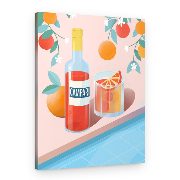 Negroni Cocktail – Canvas Print